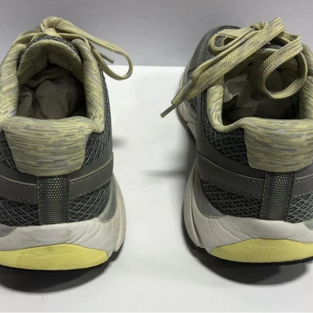 Vionic, Women’s Satima Grey/Yellow Athletic Running Shoes, Size 9M